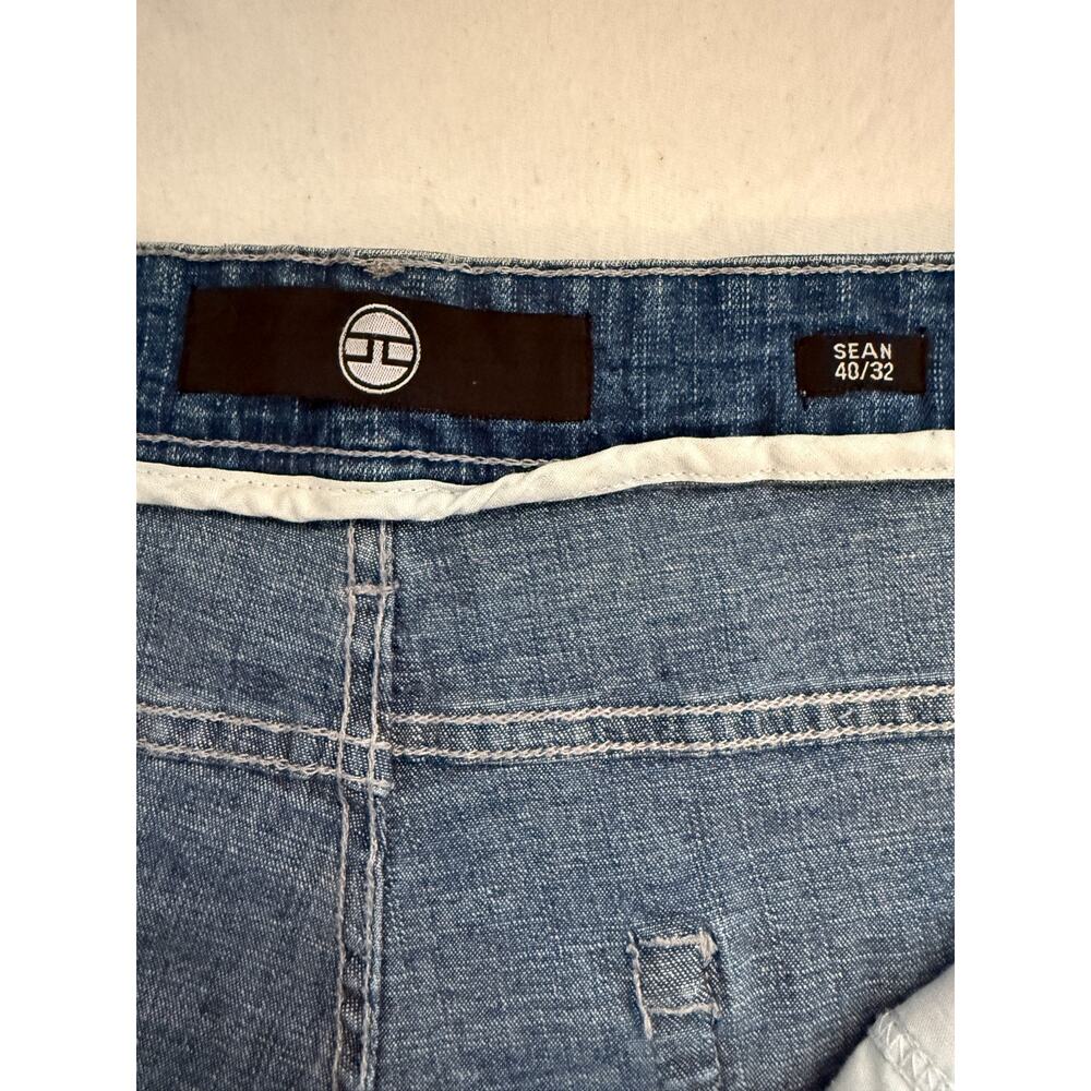 NWT Jordan Craig Sean JM3418 Ice Blue Cotton Denim Jeans Mens 40X32 Distressed - Picture 7 of 13